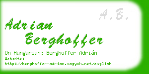 adrian berghoffer business card
